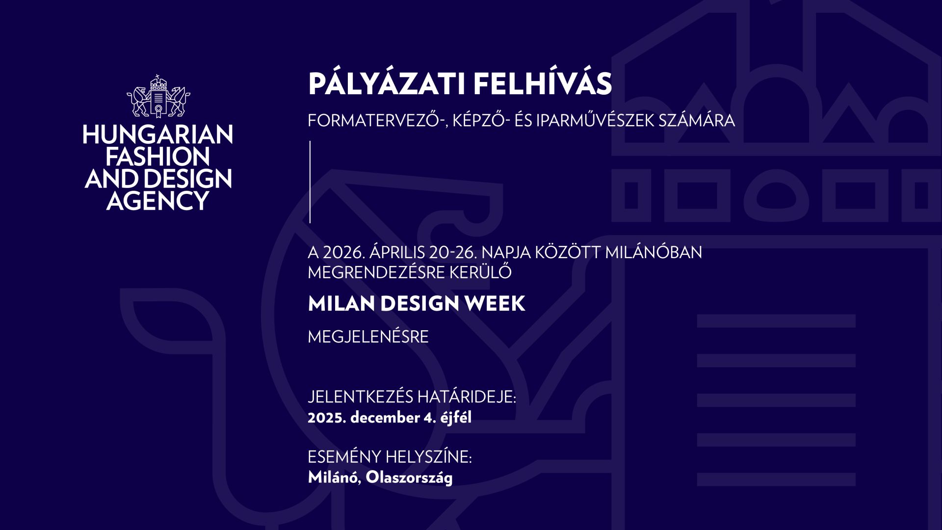 A magyar design ismét Milánóban bizonyíthat – elindult a tervezői pályázat